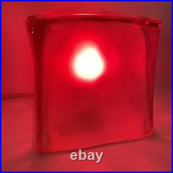 Vintage Ikea Ice Cube Lamp Iviken Glass Table Light 90s Post Modern Pop Art