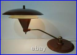 Vintage M. G. Wheeler Style Flying Saucer Atomic Table Lamp MCM Modernist