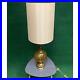 Vintage MCM Hollywood Regency Amber Glass Base Table Lamp with Shade 40