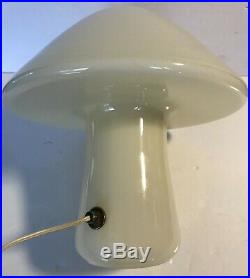 Vintage MCM MID Century Vetri Murano Glass Mushroom Table Lamp Italy