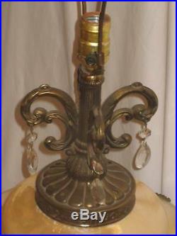 Vintage Marigold Iridescent Carnival Glass Accurate Casting Co Lamp-falkenstein