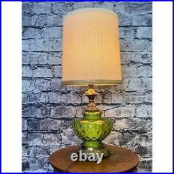 Vintage Mid Century Green Glass Table Lamp LOCAL PICK UP ONLY