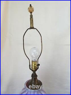 Vintage Mid-Century Venetian MURANO RED & WHITE Glass Table Lamp