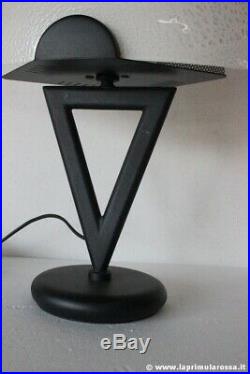 Vintage Murano glass retro italian table lamp white and black italia desk light