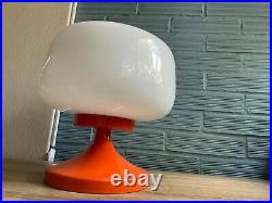 Vintage Mushroom Table Space Age Glass Lamp Atomic Design Light Mid Century Desk