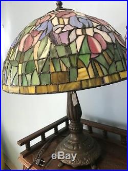 Vintage stained glass table lamp