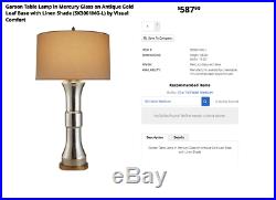 Visual Comfort Suzanne Kasler tall Silver Mercury Glass Gold leaf base Lamp $600