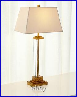 Visual Comfort Wright Table Lamp-Matching Pair-Gilded Iron & Glass