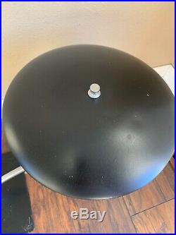 Vtg Black M. G. Wheeler Co SightLight Flying Saucer Table Lamp Mid-Century Modern