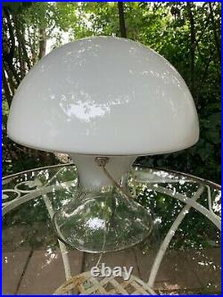 Vtg Gino Vistosi Murano Glass Mushroom LampMid Century Modern table lamp 1960