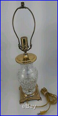 WATERFORD CRYSTAL TABLE LAMP 20.5 etched with the Waterford mark EXCELLENT