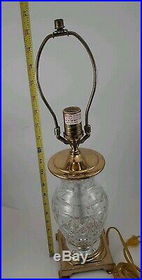 WATERFORD CRYSTAL TABLE LAMP 20.5 etched with the Waterford mark EXCELLENT