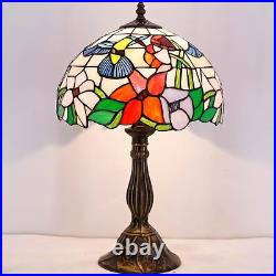 WERFACTORY Tiffany Lamp Stained Glass Lamp Hummingbird Style Bedside Table Lamp