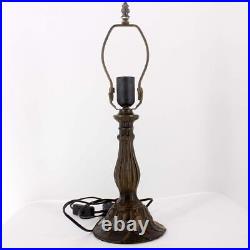 WERFACTORY Tiffany Lamp Stained Glass Table Lamp Blue Purple Baroque Style