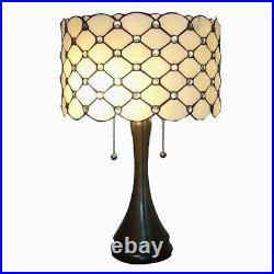 Warehouse of Tiffany Table Lamp With Pull Chain Stained Glass 24 Antique Bronze