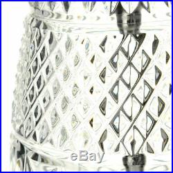 Waterford Crystal Chelsea 22.5 Diamond & Wedge Cut Table Lamp with Cotton Shade