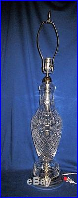Waterford Crystal Table Lamp, TRAMORE, Chrome Base, Turn Knob, 34 1/2