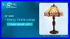 Werfactory Stained Glass Table Lamp Tiffany Table Lamp Yellow Hexagon Style