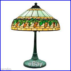 Wilkinson Leaded Glass Lamp Very Colorful Glass Unusual Pattern Of Sea Snails